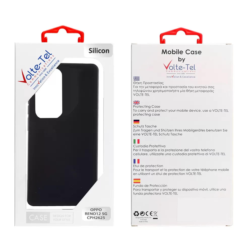 VOLTE-TEL ΘΗΚΗ OPPO RENO12 5G CPH2625 6.7" SILICON TPU CAMERA GUARD BLACK