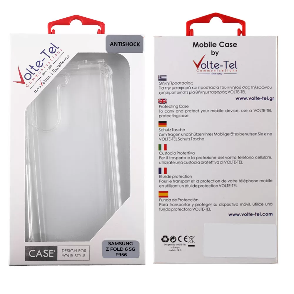 VOLTE-TEL ΘΗΚΗ SAMSUNG Z FOLD 6 5G F956 7.6" ANTISHOCK AIR TPU BACK-FRONT ΔΙΑΦΑΝΗ