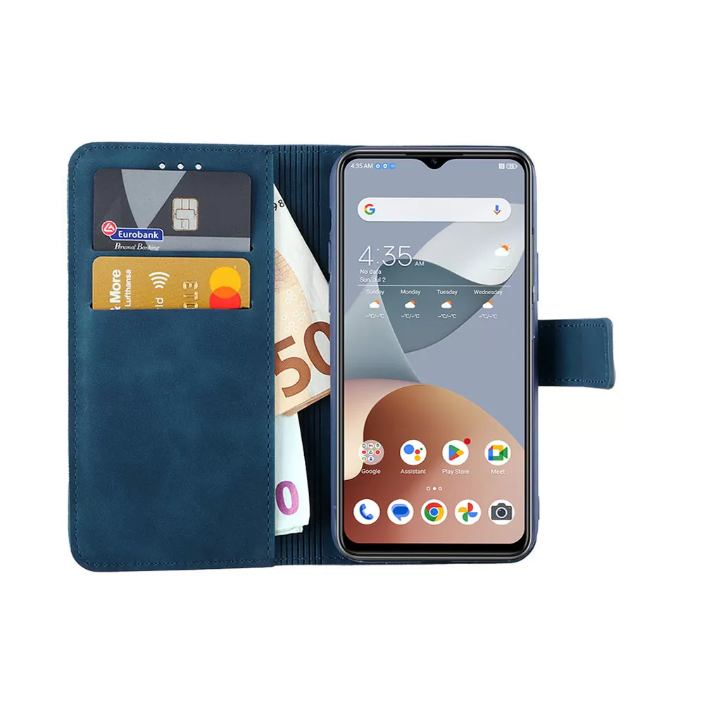 LIME ΘΗΚΗ NOVA 5G PHONE 6.52" ESSENTIAL MAGNET BOOK STAND CLIP DARK BLUE