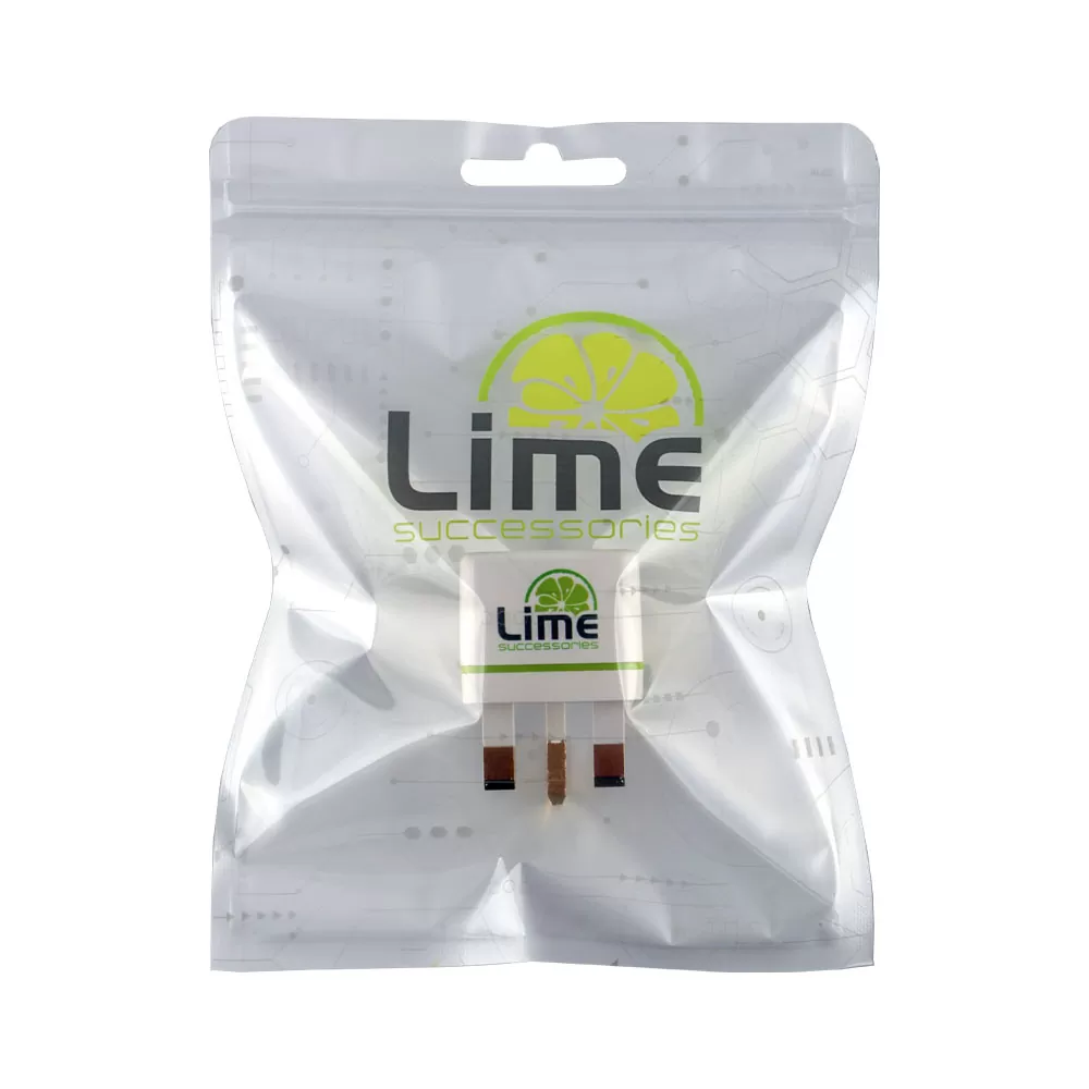 LIME UNIVERSAL ΑΝΤΑΠΤΟΡΑΣ ΑΓΓΛΙΚΟΣ 3 PIN MALE ΣΕ ΕΥΡΩΠΑΙΚΟ 2 PIN FEMALE (250V/13A) ΑΣΠΡΟ