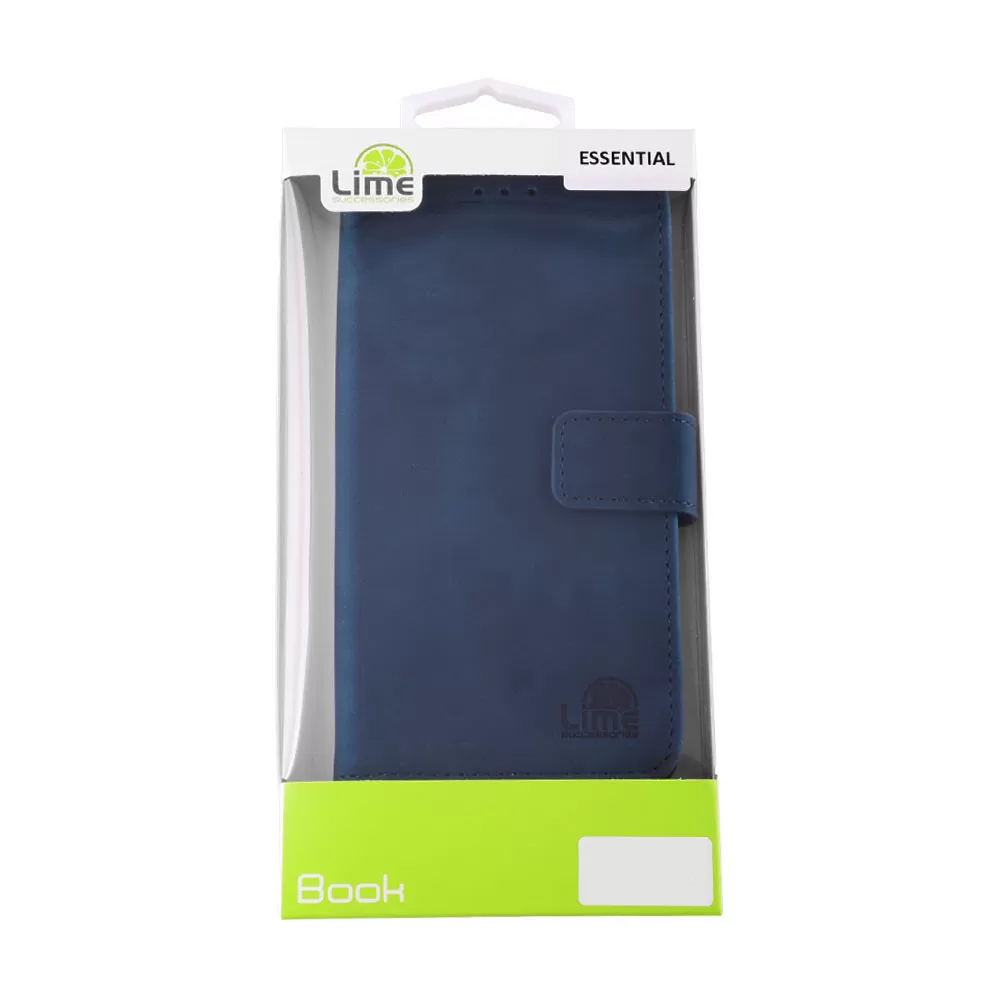 LIME ΘΗΚΗ ZTE BLADE A73 5G 6.52" ESSENTIAL MAGNET BOOK STAND CLIP DARK BLUE