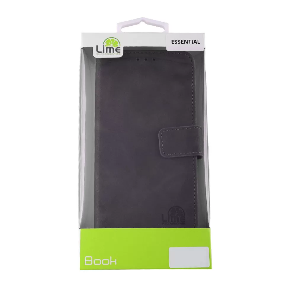 LIME ΘΗΚΗ IPHONE 16 PRO 6.3" ESSENTIAL MAGNET BOOK STAND CLIP GREY