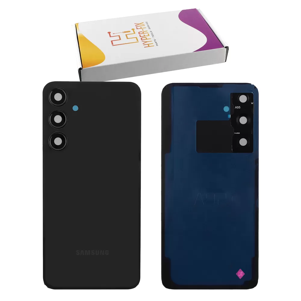 SAMSUNG A55 5G A556 BATTERY COVER + CAMERA COVER + LENS + ΑΥΤΟΚΟΛΛΗΤΗ ΤΑΙΝΙΑ BLACK HYPER-FIX SERVICE PACK