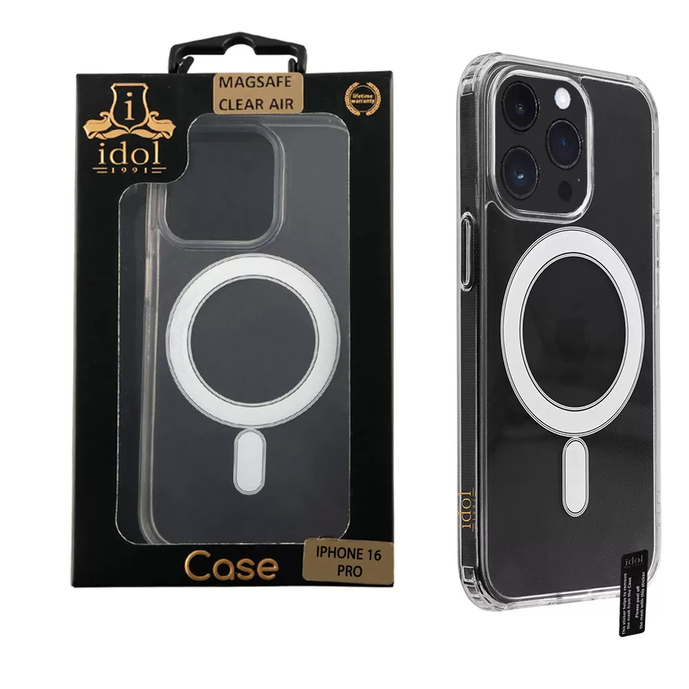 IDOL 1991 ΘΗΚΗ IPHONE 16 PRO 6.3" MAGSAFE ANTISHOCK CLEAR AIR BACK COVER TPU CAMERA GUARD ΔΙΑΦΑΝΗ