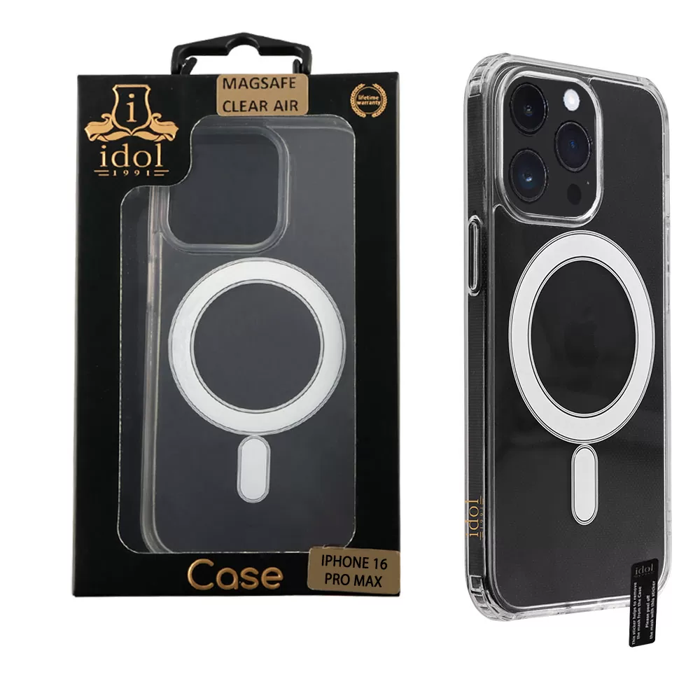 IDOL 1991 ΘΗΚΗ IPHONE 16 PRO MAX 6.9" MAGSAFE ANTISHOCK CLEAR AIR BACK COVER TPU CAMERA GUARD ΔΙΑΦΑΝΗ