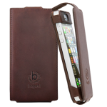 BUGATTI ΘΗΚΗ IPHONE SE/5S/5/5C LEATHER FLIP CASE BROWN