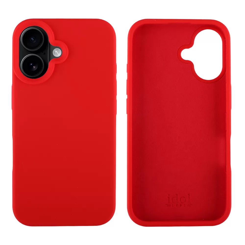 IDOL 1991 ΘΗΚΗ IPHONE 16 6.1" VELVET ELITE TPU 4 SIDE CAMERA GUARD RED