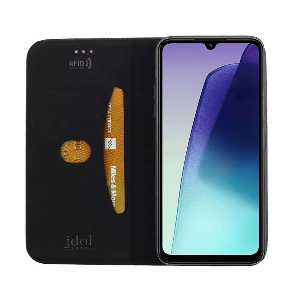 IDOL 1991 ΘΗΚΗ XIAOMI REDMI 14C 4G 6.88" ELITE ANTI-RFID BOOK STAND BLACK