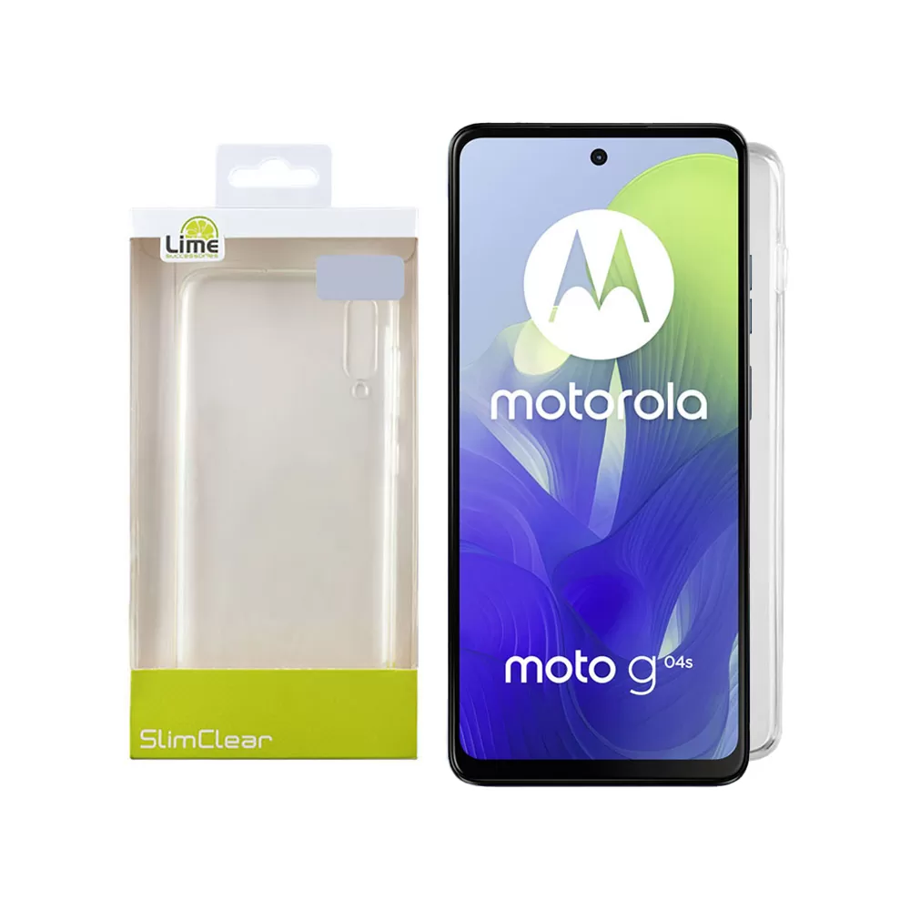 LIME ΘΗΚΗ MOTOROLA MOTO G04S 6,56" SLIMCLEAR TPU FULL CAMERA PROTECTION ΔΙΑΦΑΝΗ