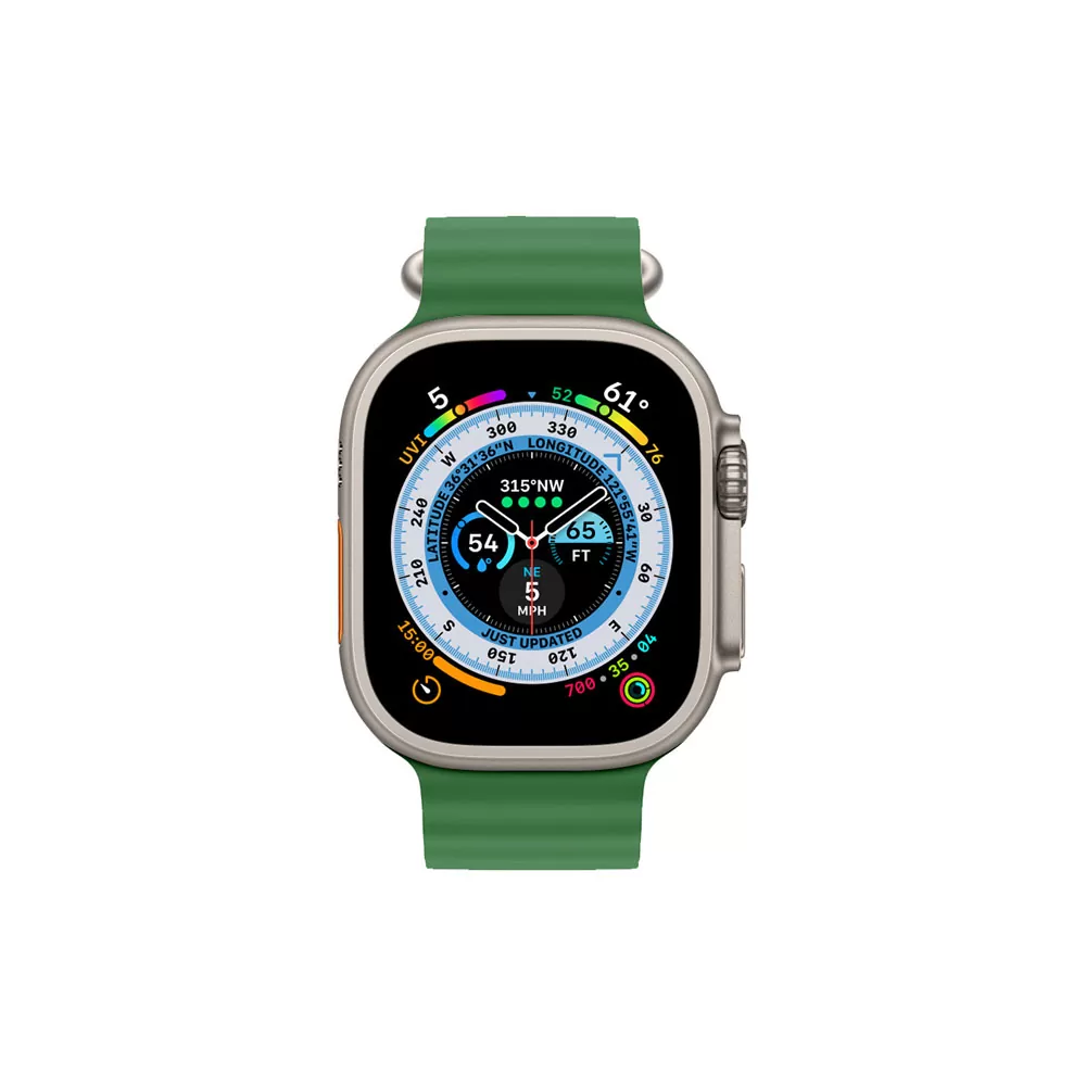 VOLTE-TEL ΛΟΥΡΑΚΙ ΡΟΛΟΓΙΟΥ APPLE WATCH 42/44/45/49mm OCEAN BAND LOOP GREEN-ORANGE VT108