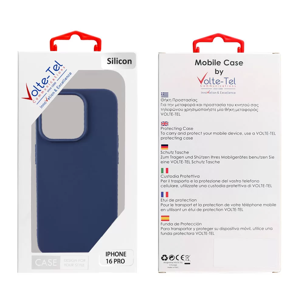 VOLTE-TEL ΘΗΚΗ IPHONE 16 PRO 6.3" SILICON TPU CAMERA GUARD BLUE
