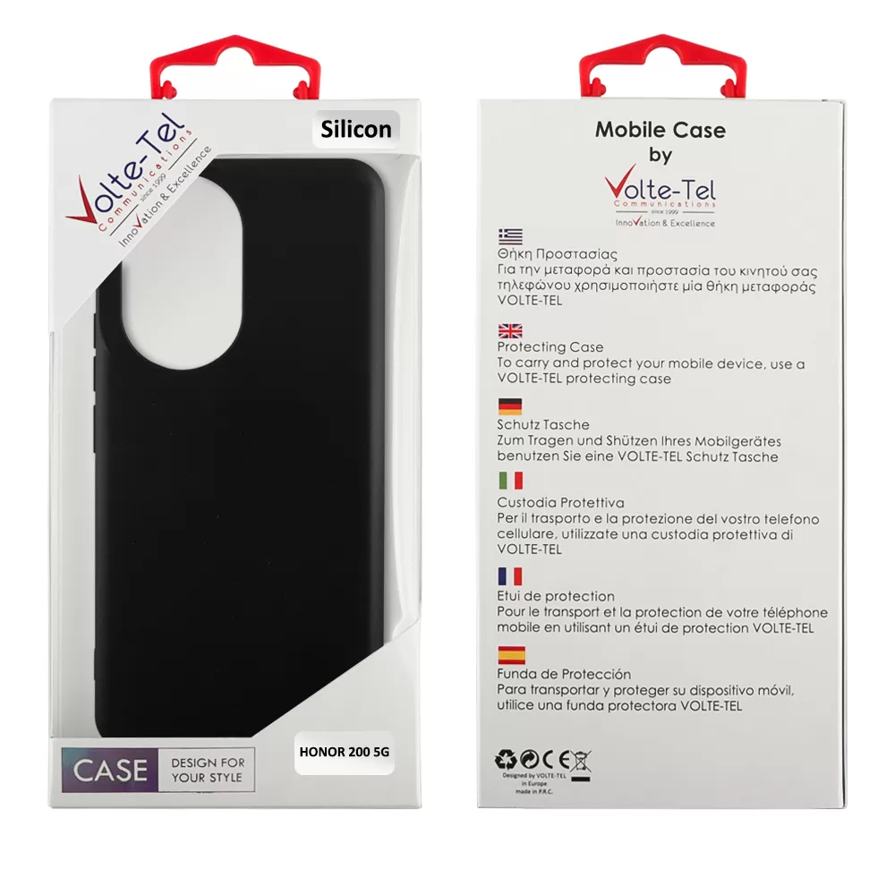 VOLTE-TEL ΘΗΚΗ HONOR 200 5G 6.7" SILICON TPU CAMERA GUARD BLACK