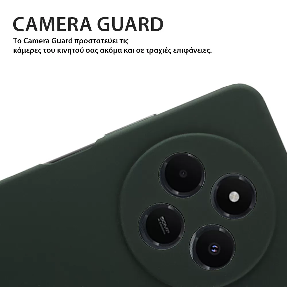 IDOL 1991 ΘΗΚΗ XIAOMI REDMI 14C 4G/POCO C75 4G 6.88" VELVET ELITE TPU 4 SIDE FULL CAMERA PROTECTION DARK GREEN