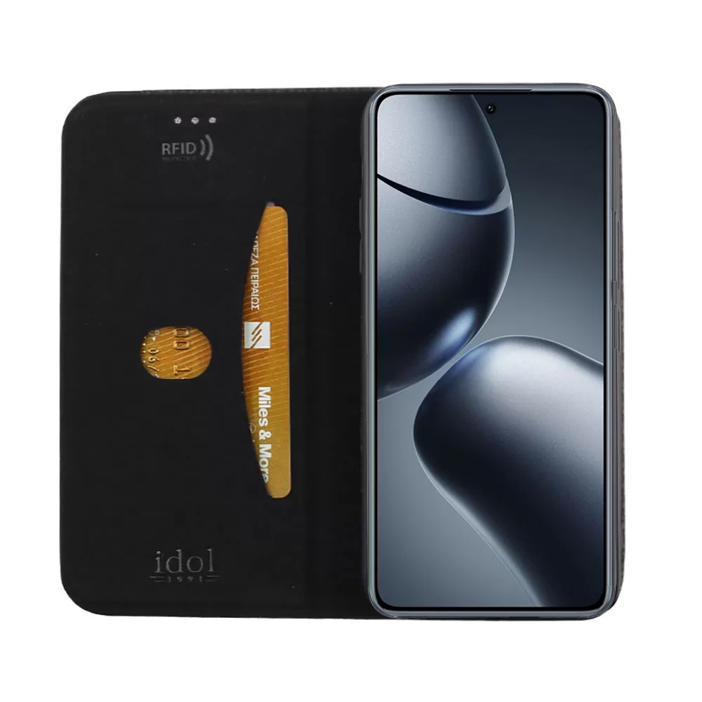 IDOL 1991 ΘΗΚΗ XIAOMI 14T 5G 6.67" ELITE ANTI-RFID BOOK STAND BLACK