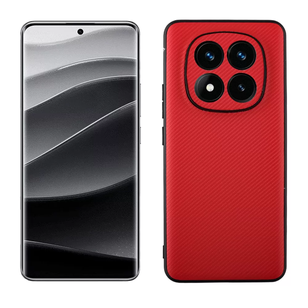 VOLTE-TEL ΘΗΚΗ XIAOMI REDMI NOTE 14 PRO PLUS 5G 6.67" CARBON LIFT FULL CAMERA PROTECTION RED