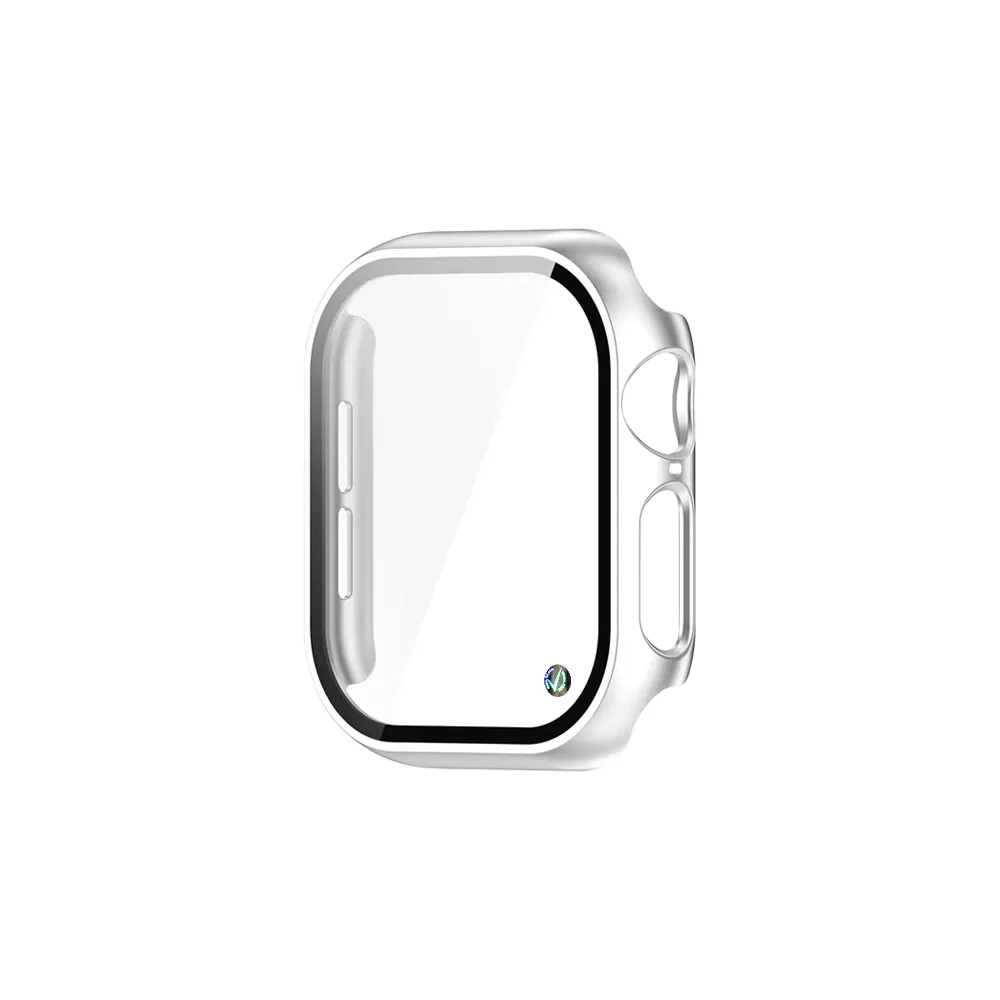 VOLTE-TEL TEMPERED GLASS APPLE WATCH 10 42mm 1.77" 9H 0.30mm PC EDGE COVER WITH KEY 3D FULL GLUE FULL COVER SILVER