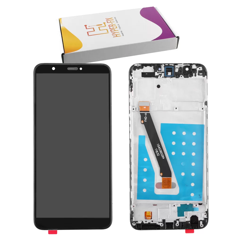 HUAWEI P SMART ΟΘΟΝΗ + TOUCH SCREEN + LENS + FRAME HF-02351SVJ BLACK HYPER-FIX SERVICE PACK