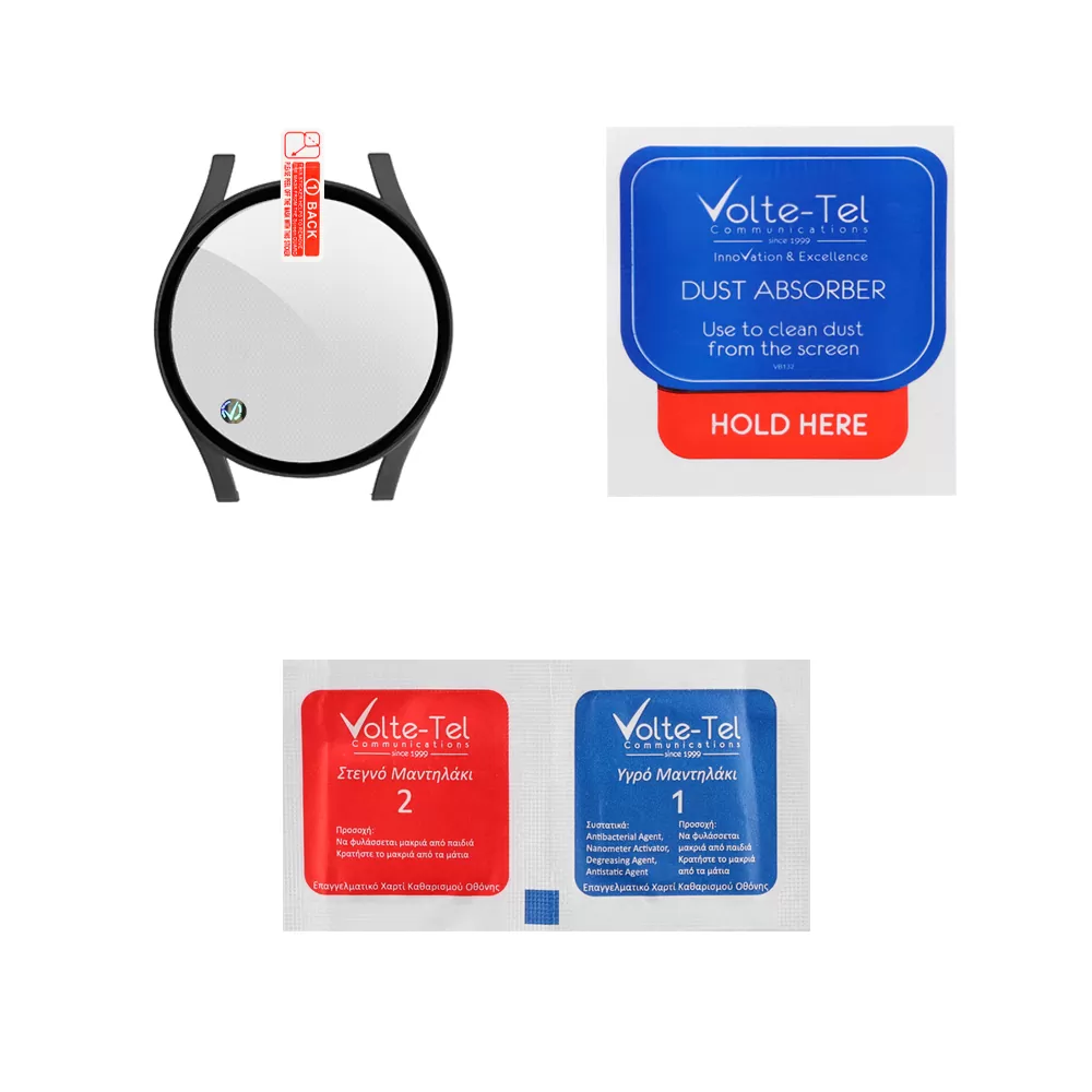 VOLTE-TEL PC EDGE COVER TEMPERED GLASS SAMSUNG WATCH 5 40mm 1.2in 9H 0.30mm WITH KEY 3D FULL GLUE FULL COVER BLACK - Image 5