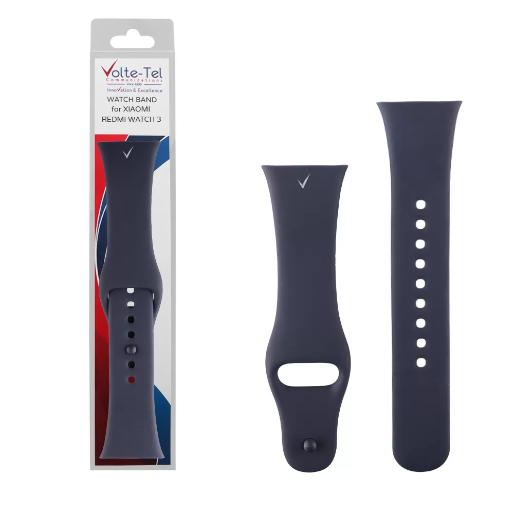 VOLTE-TEL VT142 ΛΟΥΡΑΚΙ ΡΟΛΟΓΙΟΥ ΣΙΛΙΚΟΝΗΣ XIAOMI REDMI WATCH 3 DARK BLUE