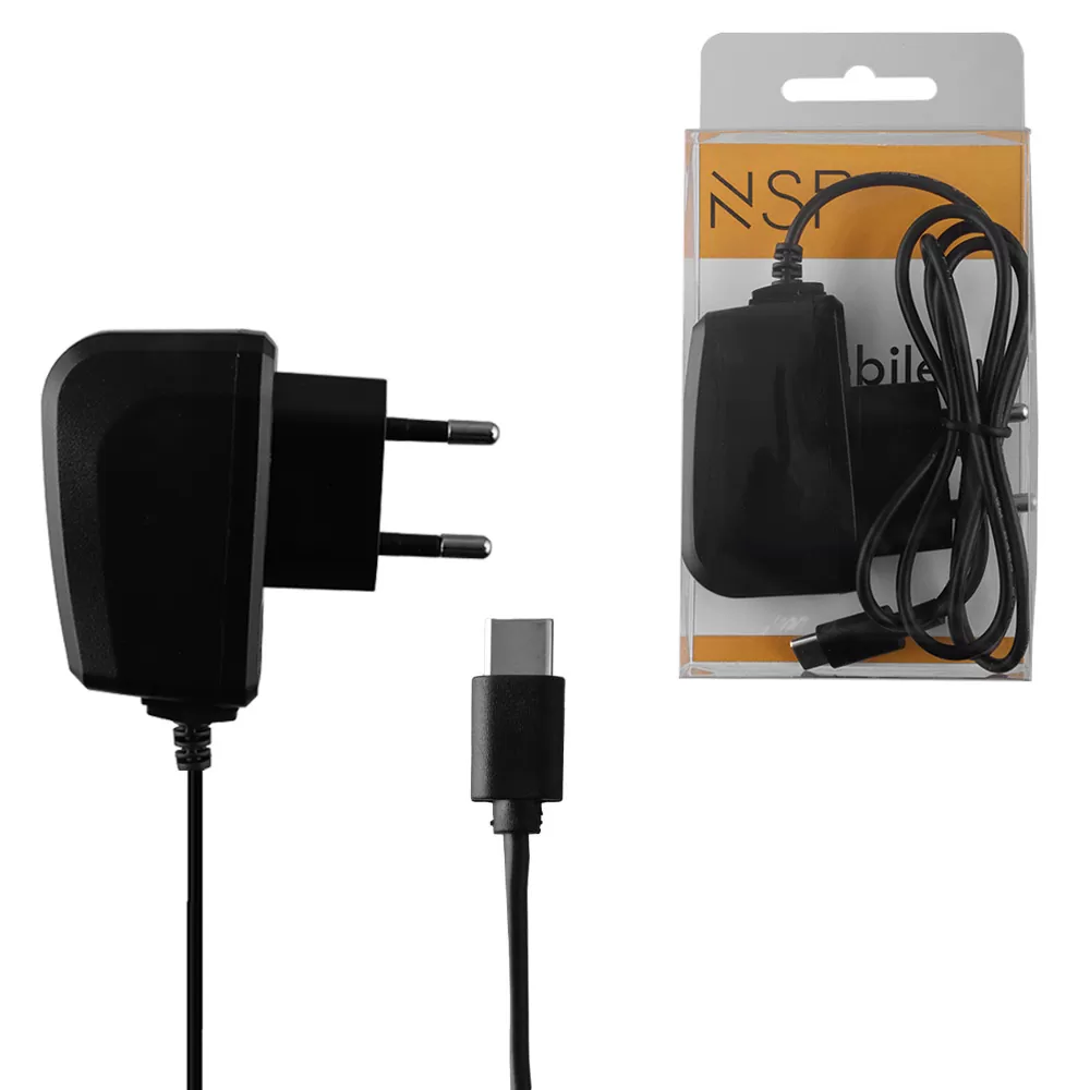 TRAVEL NSP 2700 TYPE C 0.8A 4W 1.0m BLACK OR