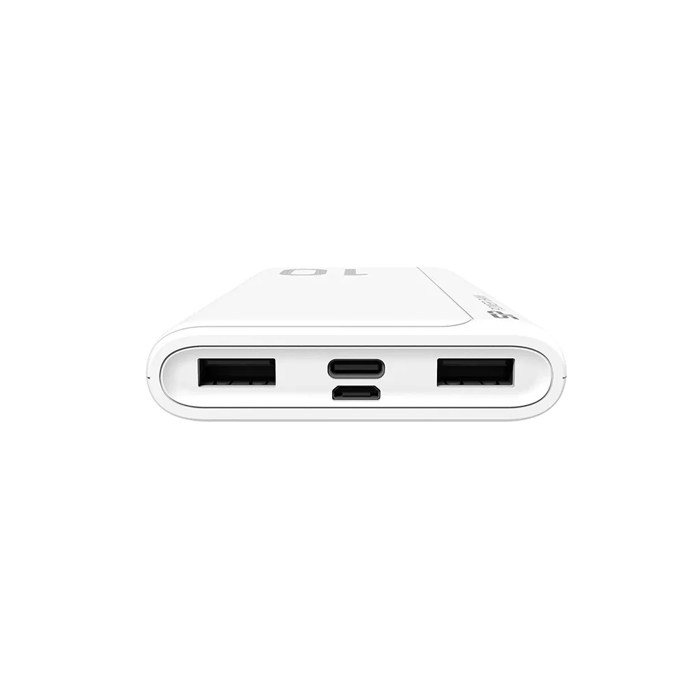 SILICON POWER POWER BANK GP15 10000mAh OUTPUT USB1 5V-2.1A/ USB2 5V-2.1A MAX 2.1A INPUT MICRO USB & TYPE C 5V-2A WHITE - Image 3