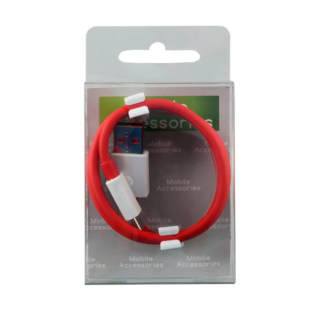 ONEPLUS C201A USB>TYPE C 2.0 MAX 10V 6.5A 65W ΦΟΡΤΙΣΗ-DATA 1.0m RED BULK OR - Image 2