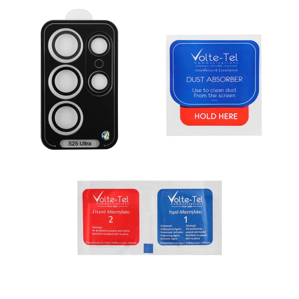 VOLTE-TEL CAMERA GLASS COVER SAMSUNG S25 ULTRA 5G 6.9in 9H 0.33MM PREMIUM EASY APPLICATION TRANSPARENT - Image 3