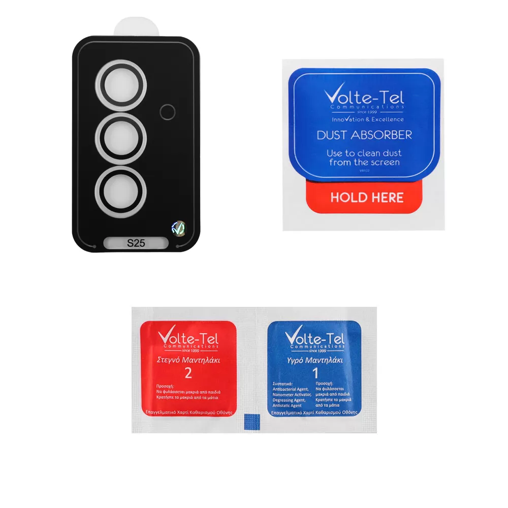 VOLTE-TEL CAMERA GLASS COVER SAMSUNG S25 PLUS 5G 6.7in 9H 0.33MM PREMIUM EASY APPLICATION TRANSPARENT - Image 3