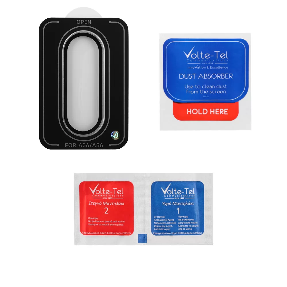 VOLTE-TEL CAMERA GLASS COVER SAMSUNG A26 A266/A36 A366/A56 5G A566 6.7in 9H 0.33MM EASY APPLICATION SILVER - Image 3
