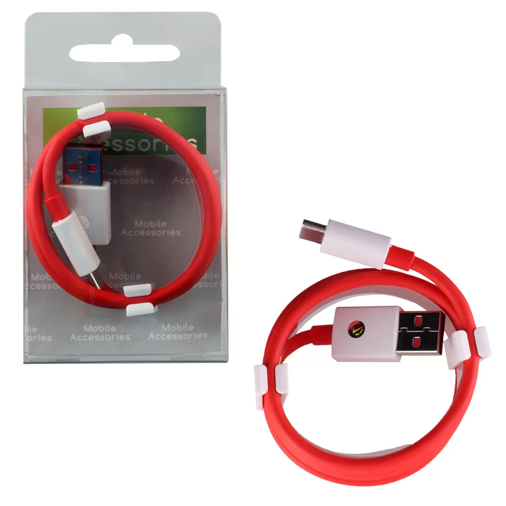 ONEPLUS C201A USB>TYPE C 2.0 MAX 10V 6.5A 65W ΦΟΡΤΙΣΗ-DATA 1.0m RED BULK OR