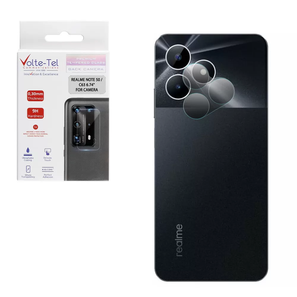 VOLTE-TEL CAMERA TEMPERED GLASS REALME NOTE 50 / C63 6.74in 9H 0.30mm