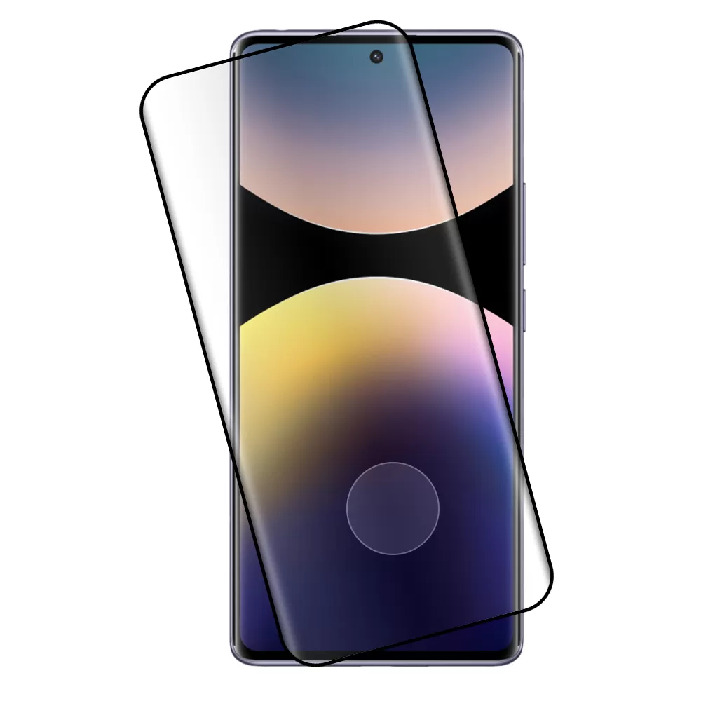 IDOL 1991 GLAMOUR TEMPERED GLASS XIAOMI REDMI NOTE 14 PRO 4G 6.67in 9H 0.30mm FULL COVER 3D EDGE GLUE FINGER UNLOCK BLACK