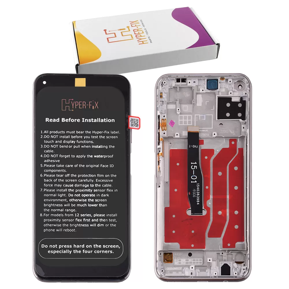 HUAWEI P40 LITE ΟΘΟΝΗ IPS + TOUCH SCREEN + LENS + FRAME HF-02353KFV BREATHING CRYSTAL HYPER-FIX SERVICE PACK