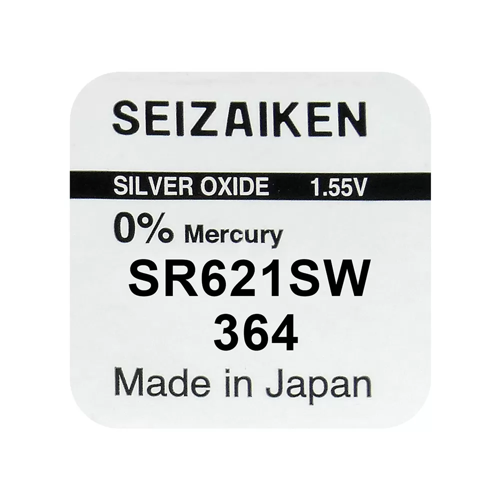 SEIZAIKEN SEIKO ΜΠΑΤΑΡΙΕΣ ΡΟΛΟΓΙΟΥ 364/LR60/164/364F/363/LR620/L1142/L621/D186/G1/AG1 1.55V 23mAh SILVER OXIDE 1 ΤΕΜ/10 BLISTER - Image 2