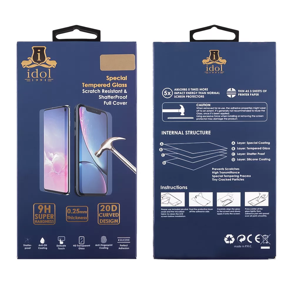 IDOL 1991 SPECIAL TEMPERED GLASS SAMSUNG M16 5G M166 6.7in 9H 0.25mm FULL COVER FULL GLUE BLACK - Image 2
