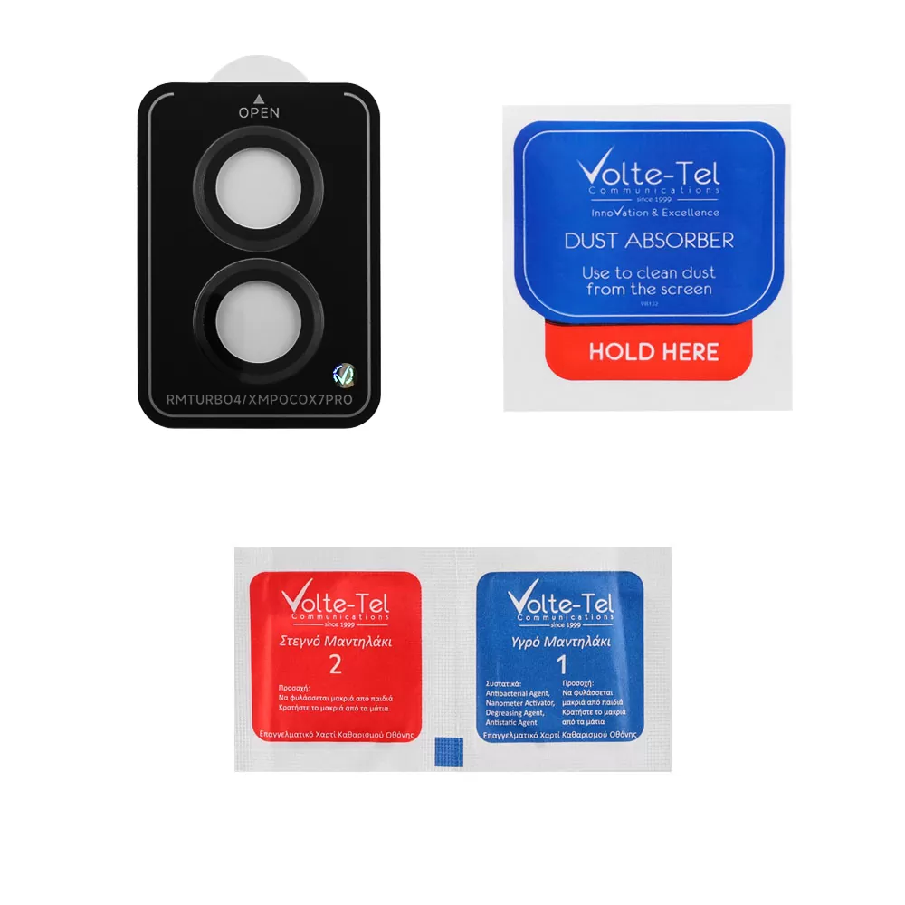 VOLTE-TEL CAMERA GLASS COVER XIAOMI POCO X7 PRO 5G 6.67in 9H 0.33MM EASY APPLICATION BLACK - Image 3