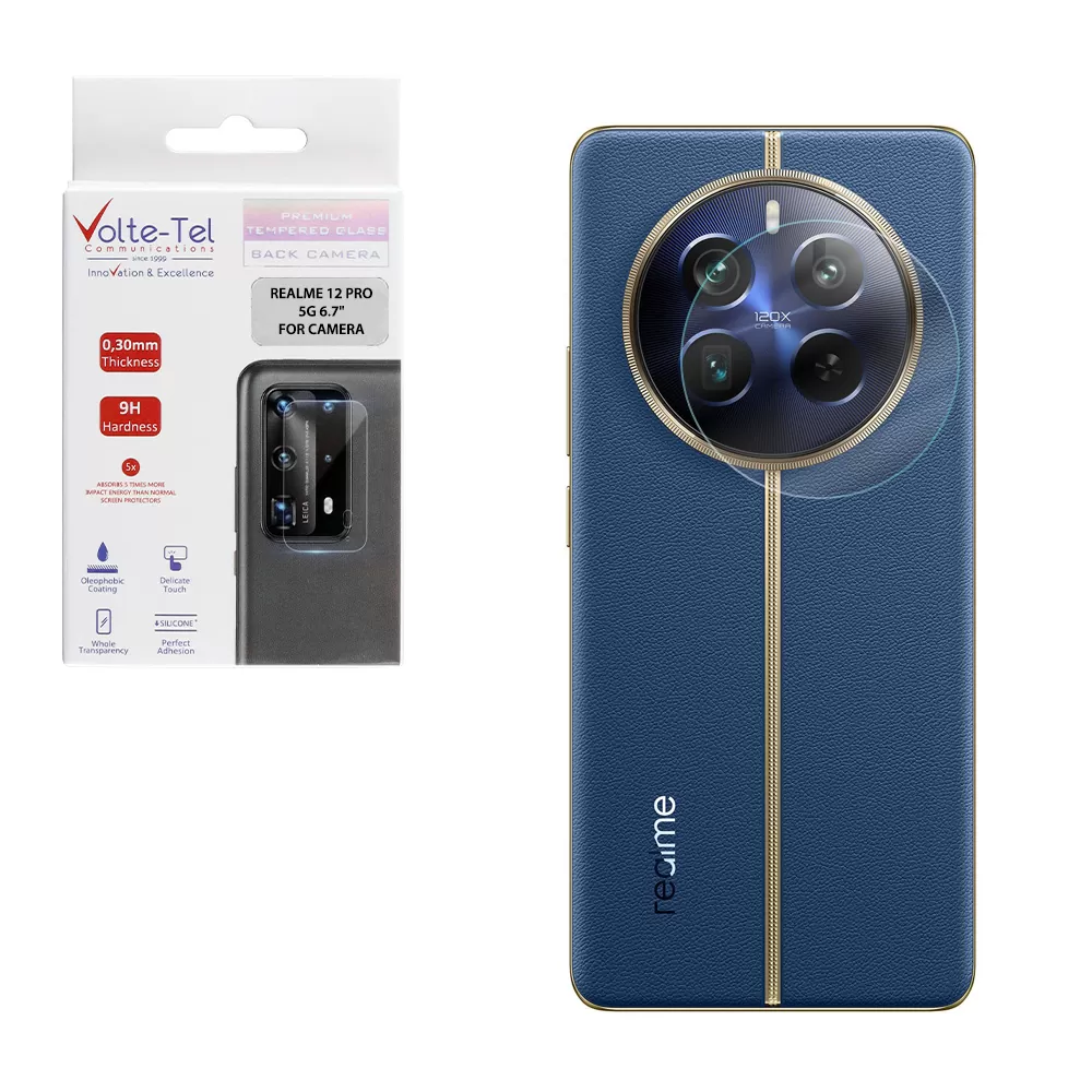 VOLTE-TEL CAMERA TEMPERED GLASS REALME 12 PRO 5G 6.7in 9H 0.30mm
