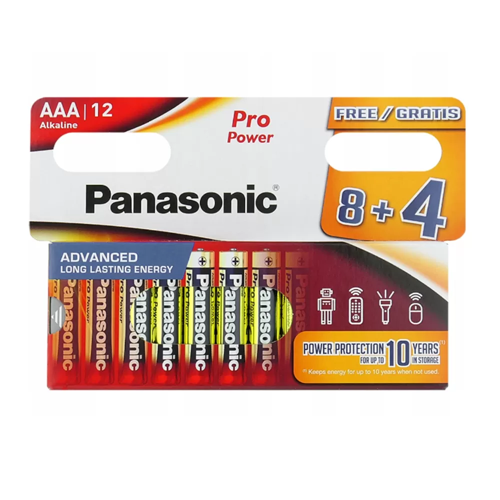 PANASONIC ΜΠΑΤΑΡΙΕΣ ΑΛΚΑΛΙΚΕΣ AAA LR03 1.5V ALKALINE PRO POWER 12/BLISTER
