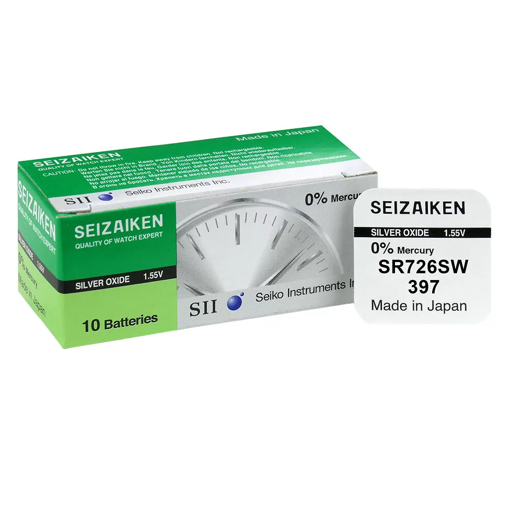 SEIZAIKEN SEIKO ΜΠΑΤΑΡΙΕΣ ΡΟΛΟΓΙΟΥ 397/396/L726F/LR59/L726/SR59/G2/AG2 1.55V 33mAh SILVER OXIDE 1 ΤΕΜ/BLISTER