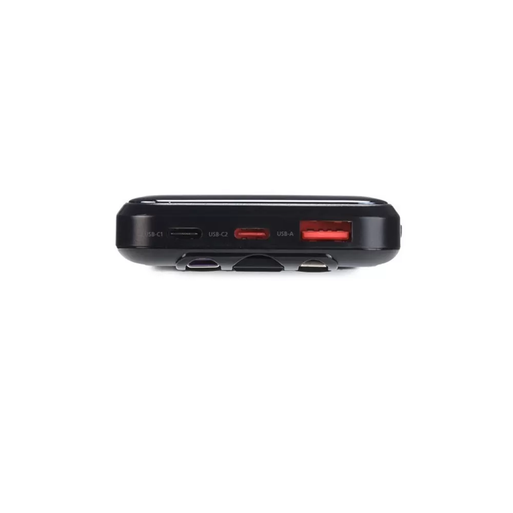 PHILIPS POWER POWER BANK DLP1922CB 10000mAh OUTPUT USB-C 5V-3A/USB-A 5V-2A ΜΕ ΕΝΣΩΜΑΤΩΜΕΝΑ ΚΑΛΩΔΙΑ USB-C,USB-A & LIGHTNING BLACK - Image 3