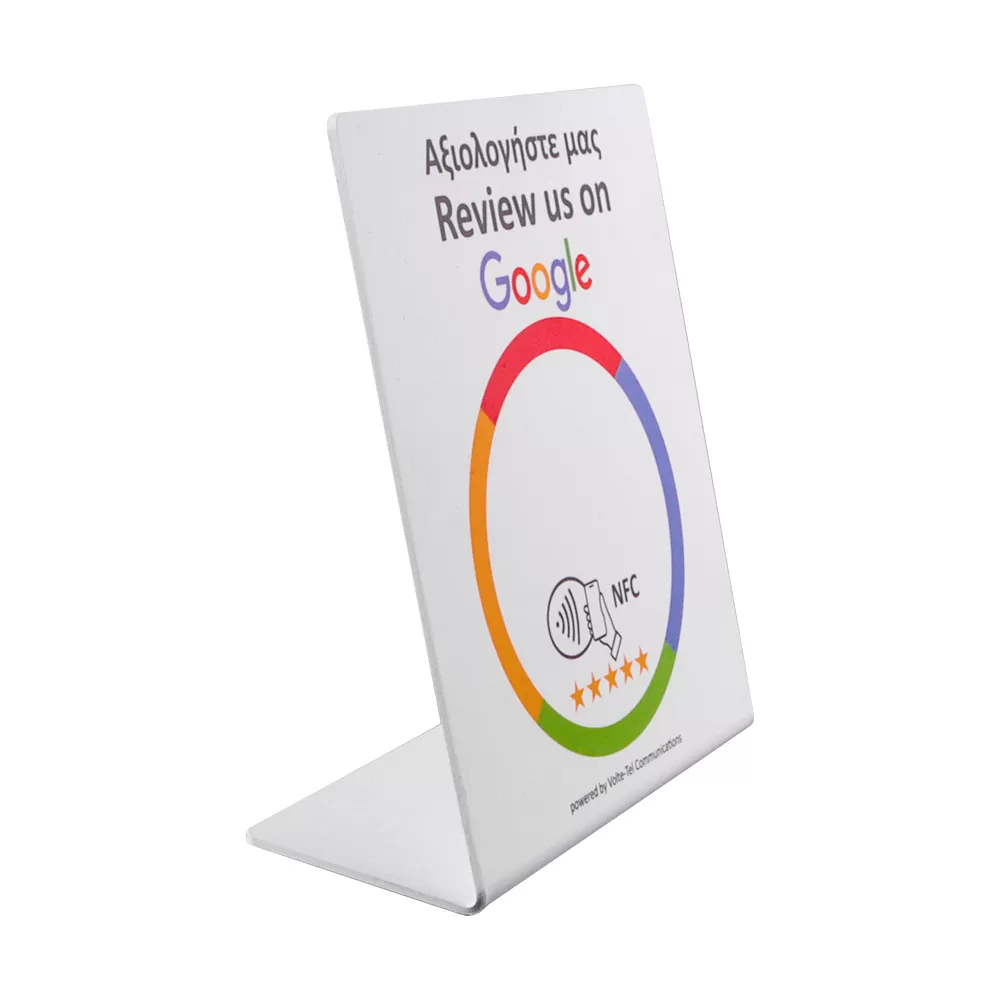 GOOGLE REVIEW STAND WITH NFC BY VOLTE-TEL WHITE - Image 5