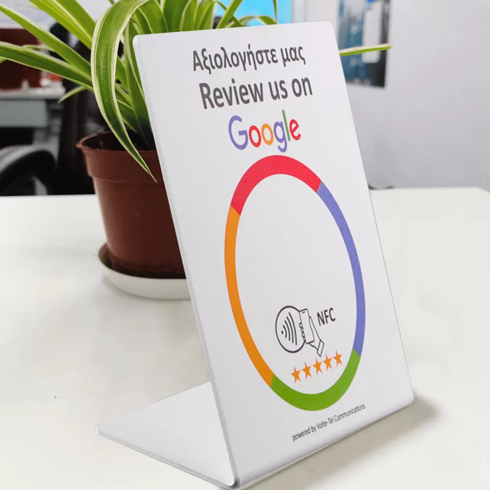 GOOGLE REVIEW STAND WITH NFC BY VOLTE-TEL WHITE - Image 4
