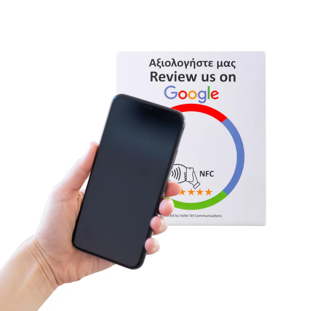 GOOGLE REVIEW STAND WITH NFC BY VOLTE-TEL WHITE - Image 3