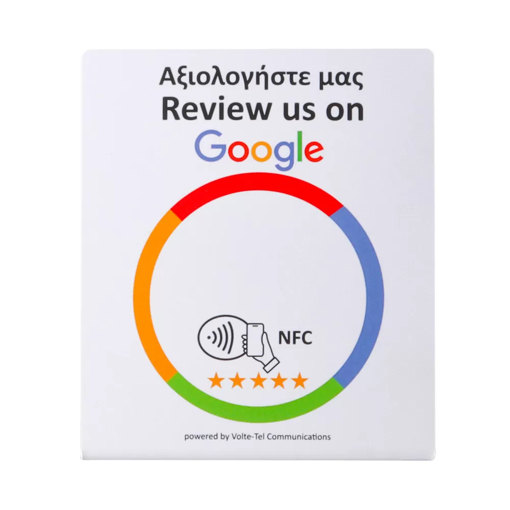 GOOGLE REVIEW STAND WITH NFC BY VOLTE-TEL WHITE - Image 2