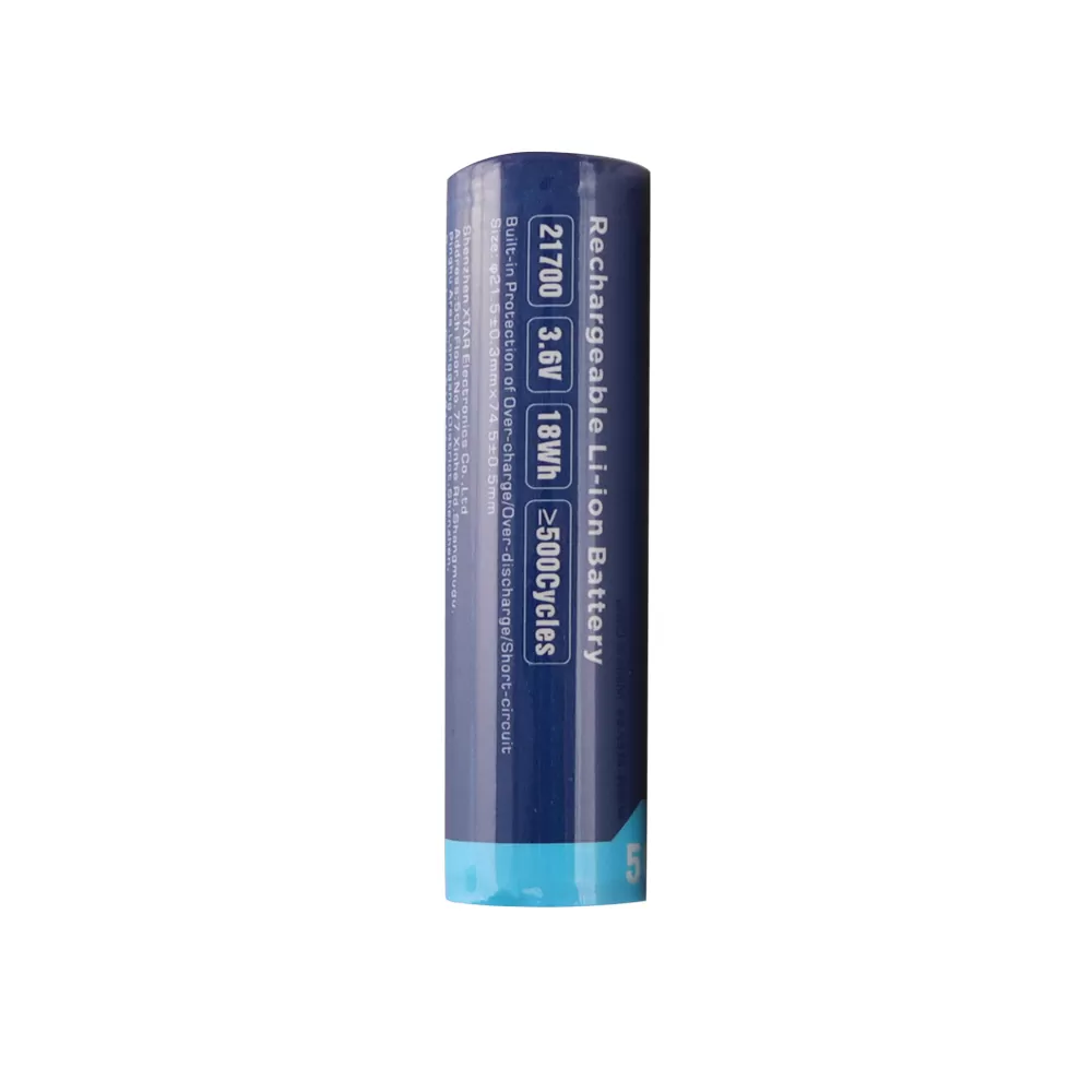 XTAR ΜΠΑΤΑΡΙΑ ΕΠΑΝΑΦΟΡΤΙΖΟΜΕΝΗ ΛΙΘΙΟΥ 21700 3.6V 5000mAh Li-ion ΜΕ ΠΡΟΣΤΑΣΙΑ - Image 4