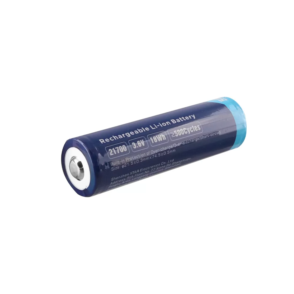 XTAR ΜΠΑΤΑΡΙΑ ΕΠΑΝΑΦΟΡΤΙΖΟΜΕΝΗ ΛΙΘΙΟΥ 21700 3.6V 5000mAh Li-ion ΜΕ ΠΡΟΣΤΑΣΙΑ - Image 3