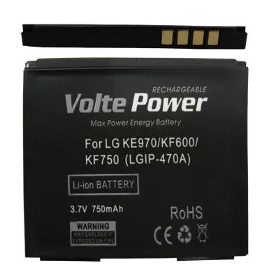 ΜΠΑΤΑΡΙΑ LG KE970shine/KF750 750mAh Li-ion (IP-470A) VoltePower - Image 2