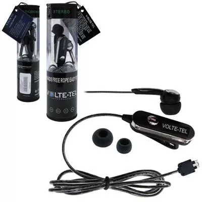 HANDS FREE LG KG800/KE970/KU990 VOLTE-TEL ROPE VT607+VT014 ON/OFF 2pcs BLACK - Image 3