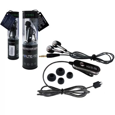 HANDS FREE LG KG800/KU990 ROPE VOLTE-TEL VT607+VT014 STEREO ON/OFF 2pcs BLACK - Image 3