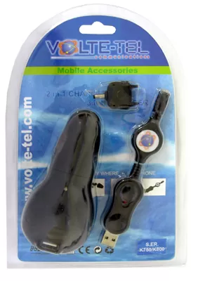 VOLTE-TEL SONY ERICSSON K750 USB DUO TRAVEL-ΦΟΡΤΙΣΤΗΣ ΑΥΤΟΚΙΝΗΤΟΥ+ADAPTOR+ΚΟΝΕΚΤΟΡΑΣ BLACK - Image 2